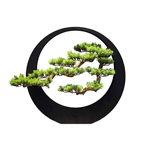 Planta artificial de interior Estilo chino Nueva Luz de lujo artista casa decoración Zen Adornos artificial de bienvenida de plantación de pino Hierro forjado Bonsai Sala de estar Porche club Artifici