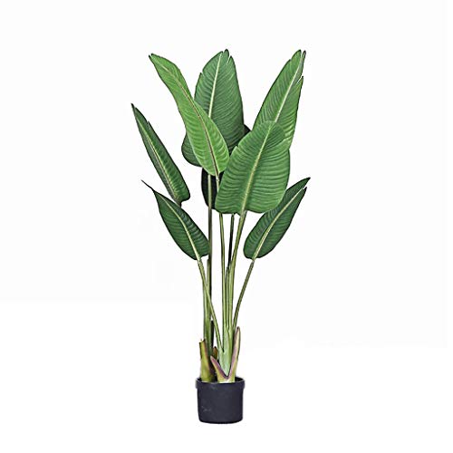 Falso 3,9ft árbol de plátano, Artificial Ave del paraíso 120cm Planta de Interior al Aire Libre, Grandes Plantas en macetas verdor for el hogar, Oficina, decoración del vestíbulo