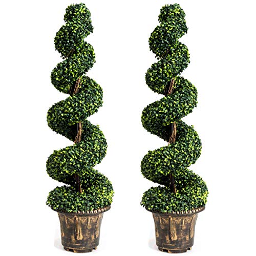 COSTWAY Juego de 2 Plantas Artificiales Altura de 120 cm Plantas Pequeñas Sintéticas de Decorativas para Hogar Oficina Exterior Interior