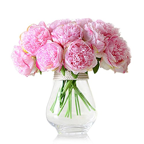 ZUMUii - Ramo con 5 Flores Artificiales, peonias, Rose Profond