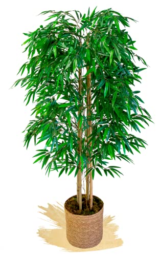 Maia Shop 1137 Bambú Cañas Naturales, Elaborados con los Mejores Materiales, Ideal para Decoración de hogar, Árbol, Planta Artificial (150 cm), Mixtos
